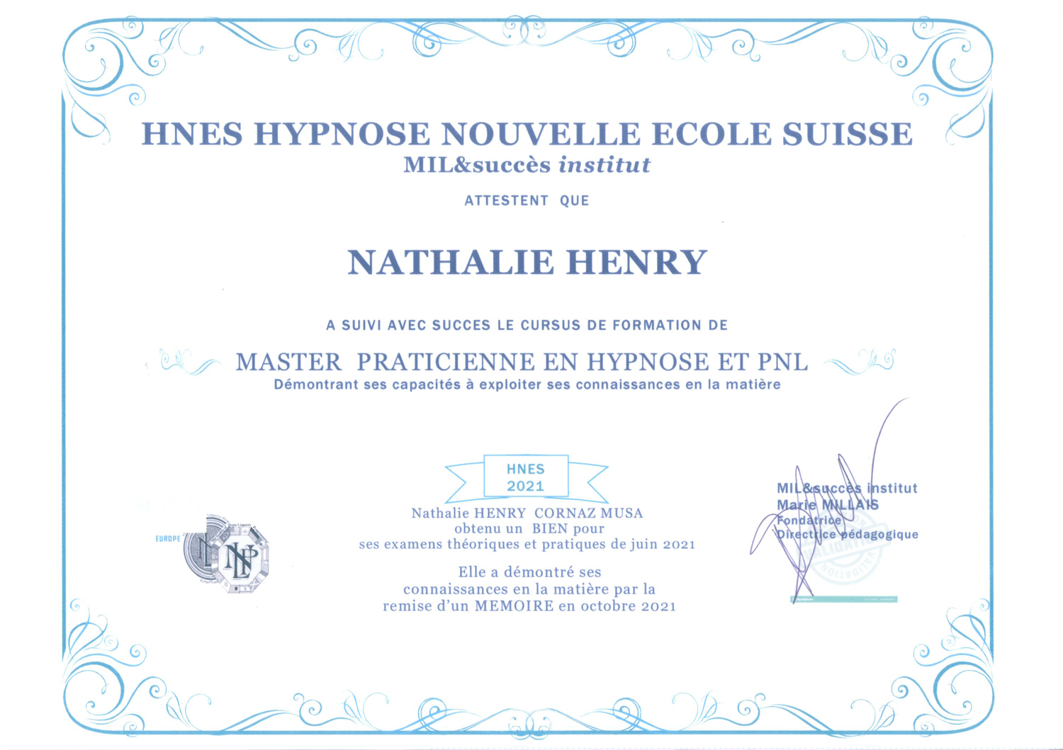 Cabinet La Jonquille master praticienne PNL